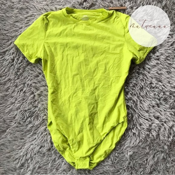 SKIMS Tops - Skims Fits Everybody T-Shirt Bodysuit in Neon Lime L